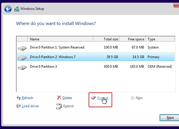 Create New Disk Partition And Reinstall Windows 